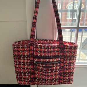 Vera Bradley Ionic Vera Tote Houndstooth Tweed Shoulder Bag